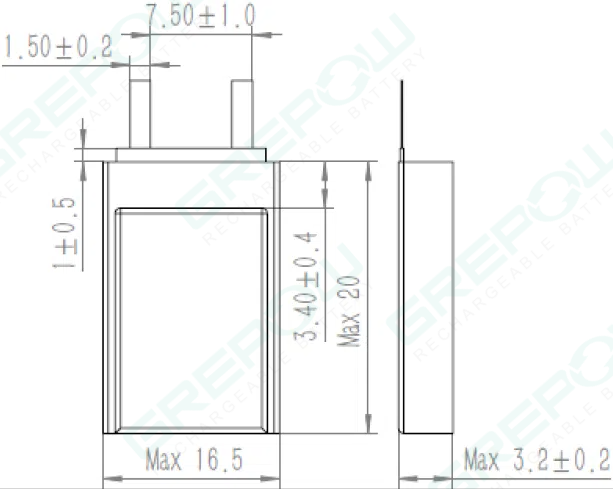 矩形電池產(chǎn)品結構圖
