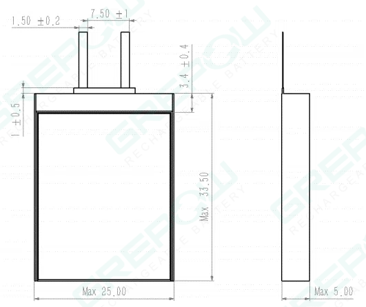矩形電池產(chǎn)品結構圖